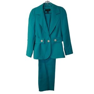 Escada Teal Blazer and Suit Set